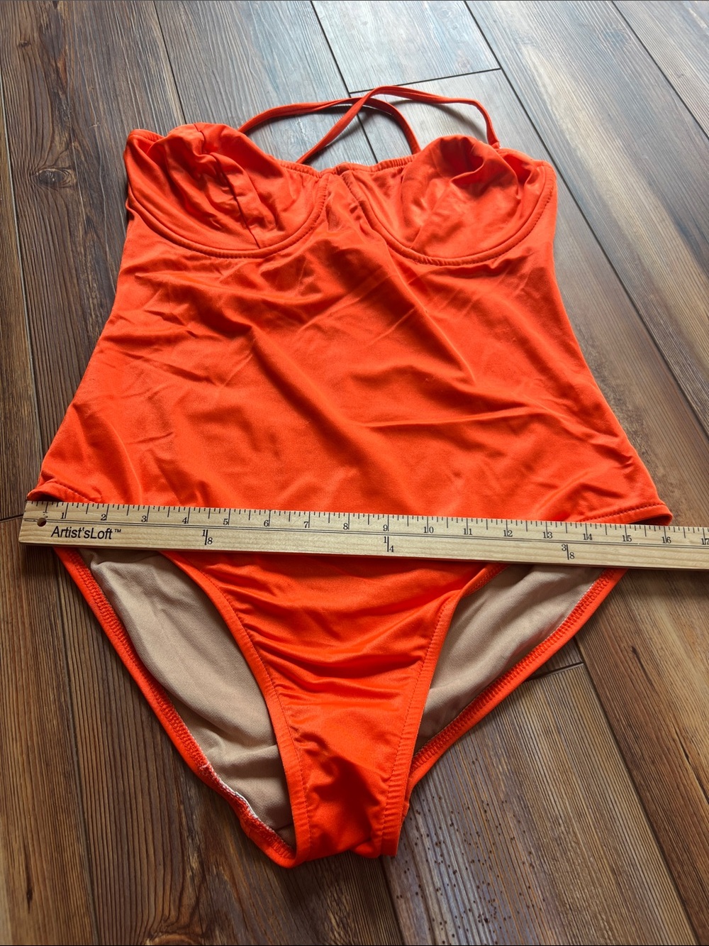 Avon Bright Orange One Piece Swimsuit - Picture 12 of 13